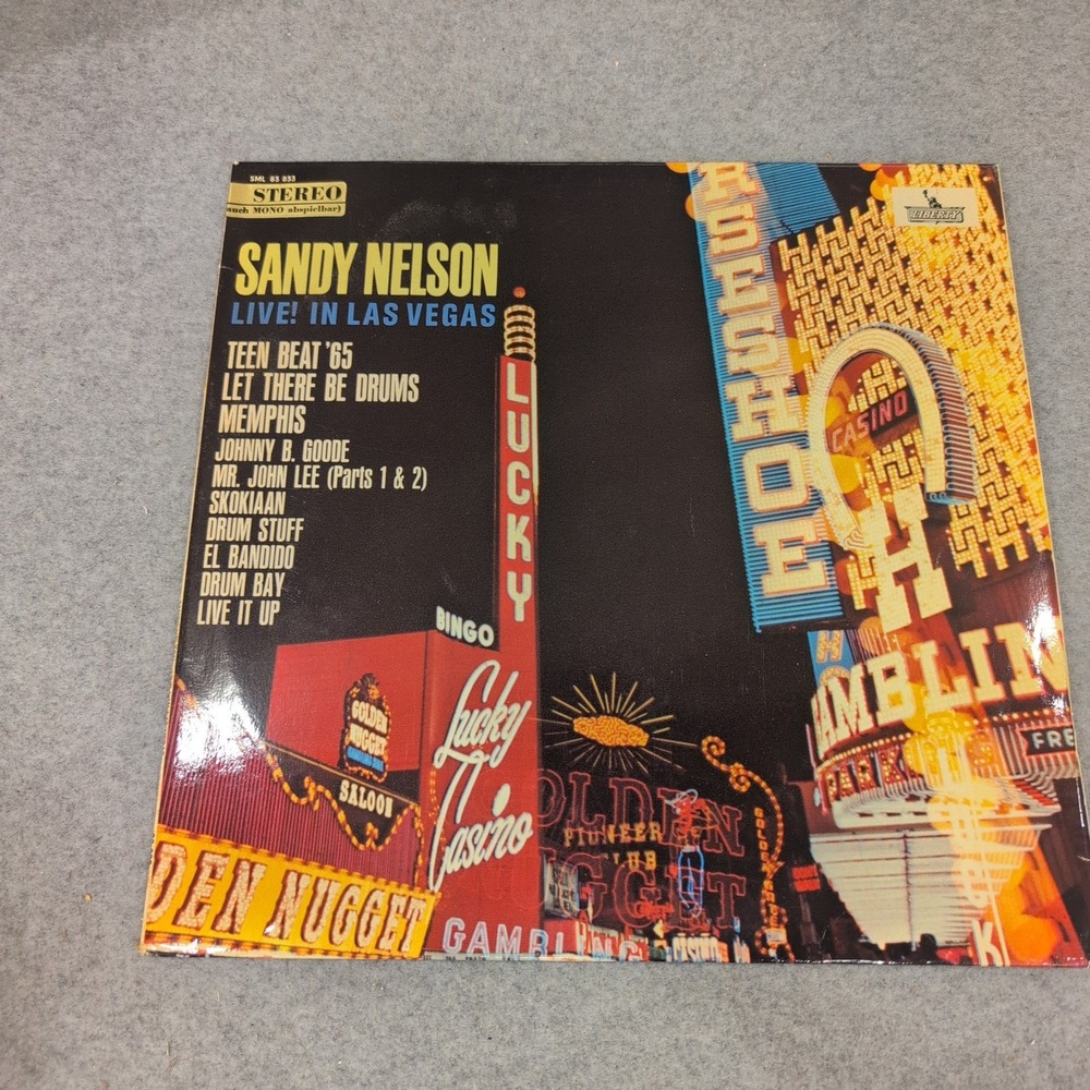 Sandy Nelson Live! In Las Vegas Vinyl LP Liberty SML 83833 German Pressing VG - Picture 1 of 6